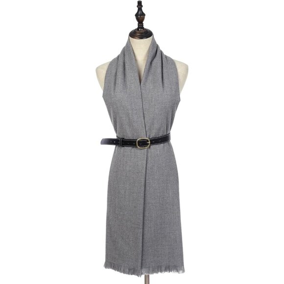 🆕 Women Grey Wedding Evening Dress Pashmina Shawl Winter Foulard Femme Wraps - Picture 3 of 7